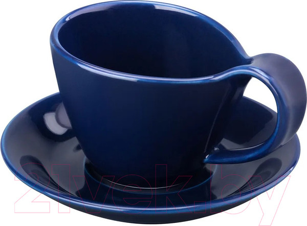 Изображение товара Чашка с блюдцем Elan Gallery Колоранс / 540754 (2пр, синий)