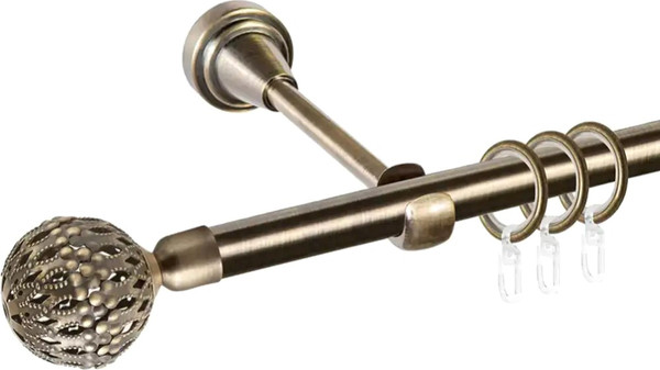 Изображение товара Карниз для штор АС ФОРОС Prime D16Г + наконечники Гуидо (2.4м, антик)