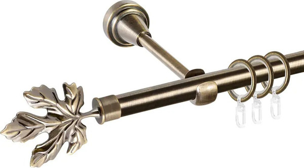 Изображение товара Карниз для штор АС ФОРОС Prime D16Г + наконечники клен (2м, антик)