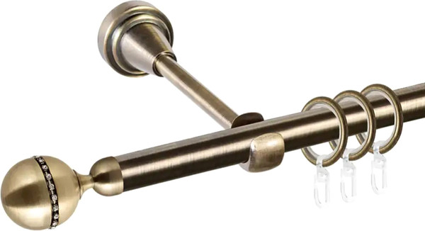 Изображение товара Карниз для штор АС ФОРОС Prime D16Г + наконечники кортеза (3м, антик)