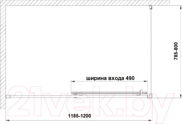 Изображение товара Душевой уголок Aquabath Kristal 120x80 / AB1077