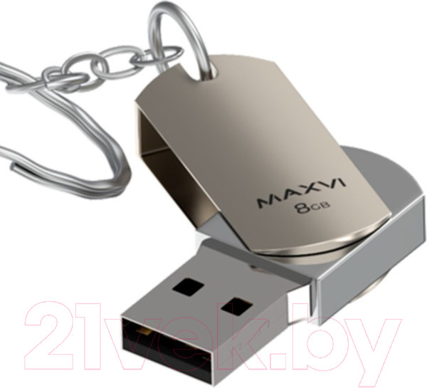 Изображение товара USB flash накопитель Maxvi MR 8GB 2.0 (металлик/серебристый)