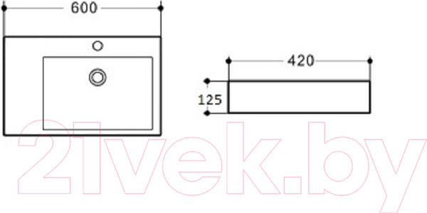 Изображение товара Умывальник Aquaceramika Vega AC5031R