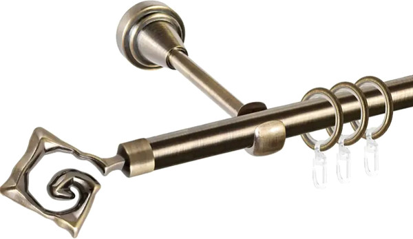 Изображение товара Карниз для штор АС ФОРОС Prime D16Г + наконечники Лабиринт (2м, антик)