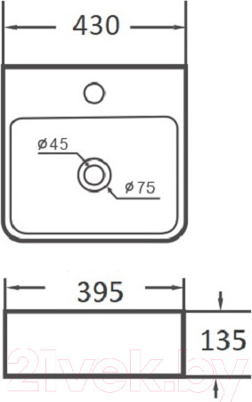 Изображение товара Умывальник Aquaceramika Wave AC525D
