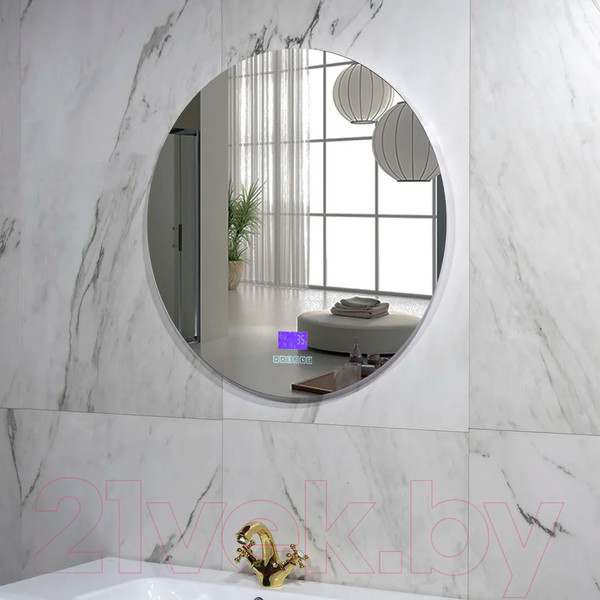 Изображение товара Зеркало Пекам Ring Fly 70x70 / ringFly-70x70MP (с подсветкой, с многофункциональной панелью, подогревом)