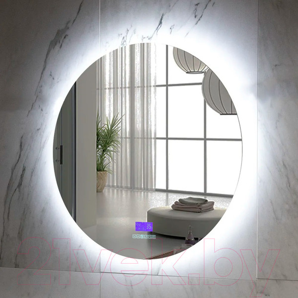Изображение товара Зеркало Пекам Ring Fly 70x70 / ringFly-70x70MP (с подсветкой, с многофункциональной панелью, подогревом)