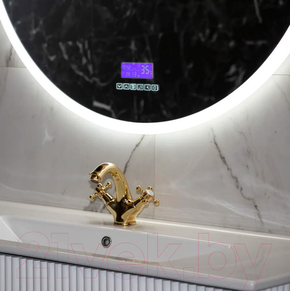 Изображение товара Зеркало Пекам Ring 80x80 / ring-80x80MP (с подсветкой, с многофункциональной панелью, подогревом)