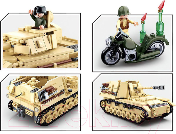 Изображение товара Конструктор Sluban Армия ВОВ Немецкий танк PanzerIV / M38-B0693 (543эл)