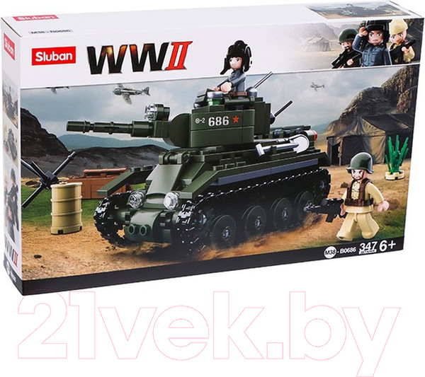 Изображение товара Конструктор Sluban Боевой танк / M38-B0686