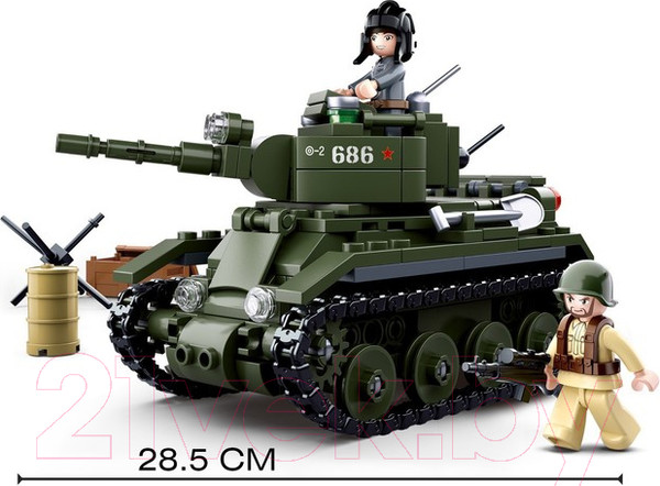 Изображение товара Конструктор Sluban Боевой танк / M38-B0686