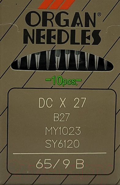 Изображение товара Набор игл для промышленной швейной машины Organ DCx27 65 B SUK ORG-10 (для высокоэластичных тканей)
