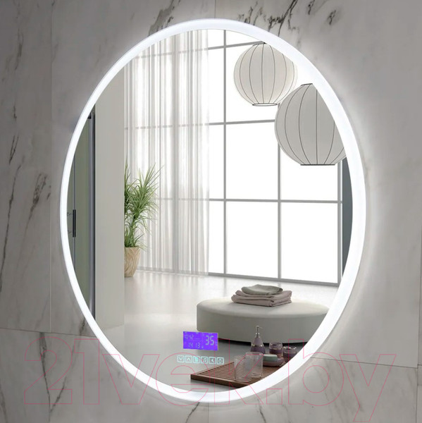 Изображение товара Зеркало Пекам Ring 80x80 / ring-8x80M (с подсветкой, с многофункциональной панелью)