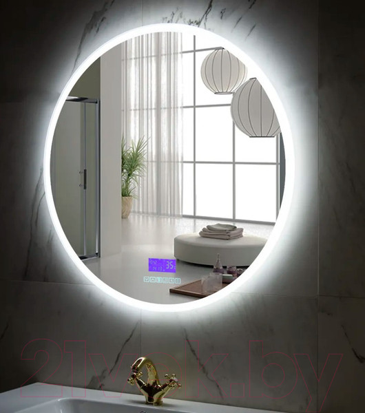 Изображение товара Зеркало Пекам Ring 80x80 / ring-8x80M (с подсветкой, с многофункциональной панелью)