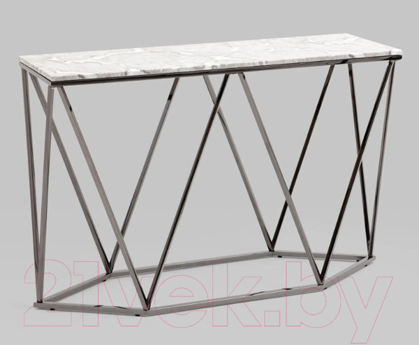 Изображение товара Консольный столик Stool Group Авалон 122x41 / ECST-0551 (серый мрамор/сталь серебристый)