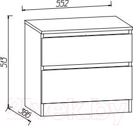 Изображение товара Прикроватная тумба MLK Лори (дуб серый/белый)