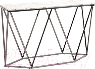 Изображение товара Консольный столик Stool Group Авалон 122x41 / ECST-0551-GM (серый мрамор/сталь темный хром)