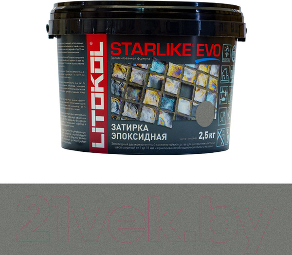 Изображение товара Фуга эпоксидная Litokol Starlike Evo S.120 (1кг, свинец)
