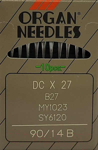 Изображение товара Набор игл для промышленной швейной машины Organ DCx27 90 B SUK ORG-10 (для высокоэластичных тканей)