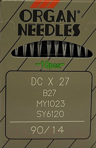 Изображение товара Набор игл для промышленной швейной машины Organ DCx27 90 ORG-10 (универсальные)