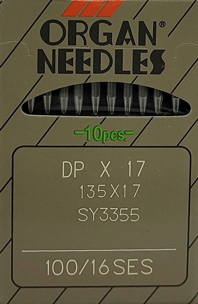 Изображение товара Набор игл для промышленной швейной машины Organ DPx17 100 SES ORG-10 (для трикотажа)