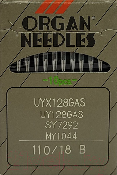 Изображение товара Набор игл для промышленной швейной машины Organ UYx128 GAS 110 B ORG-10 (для высокоэластичных тканей)