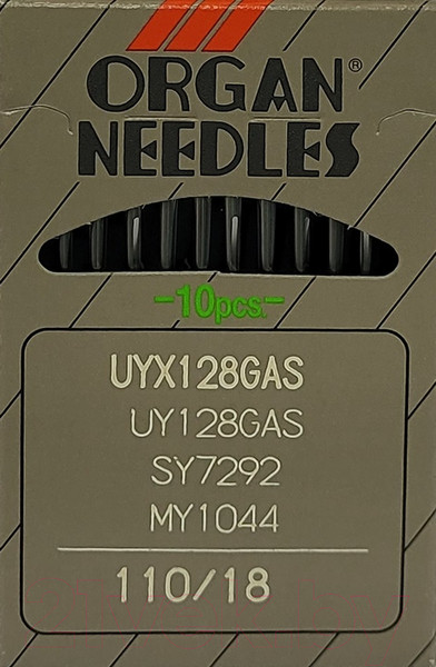 Изображение товара Набор игл для промышленной швейной машины Organ UYx128 GAS 110 ORG-10 (универсальные)