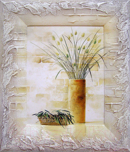 Изображение товара Картина Декарт Цветы в желтой вазе-1 8Л0844 (в раме)