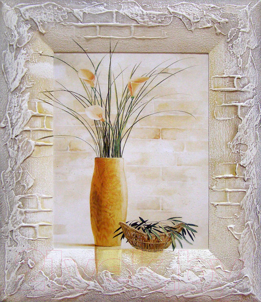 Изображение товара Картина Декарт Цветы в желтой вазе-2 8Л0845 (в раме)