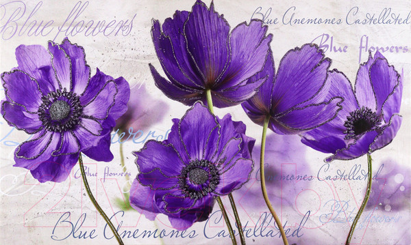 Изображение товара Картина Декарт Фиолетовые цветы 8Л3114 (авторская на холсте)