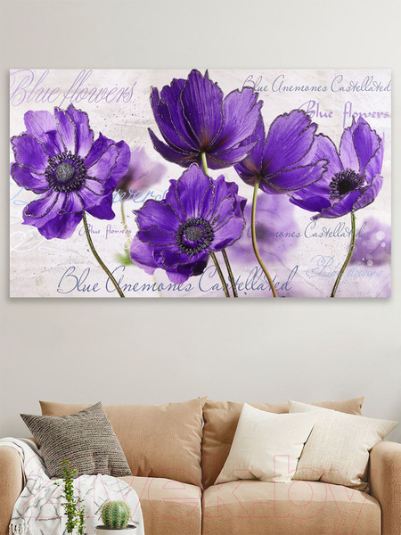 Изображение товара Картина Декарт Фиолетовые цветы 8Л3114 (авторская на холсте)