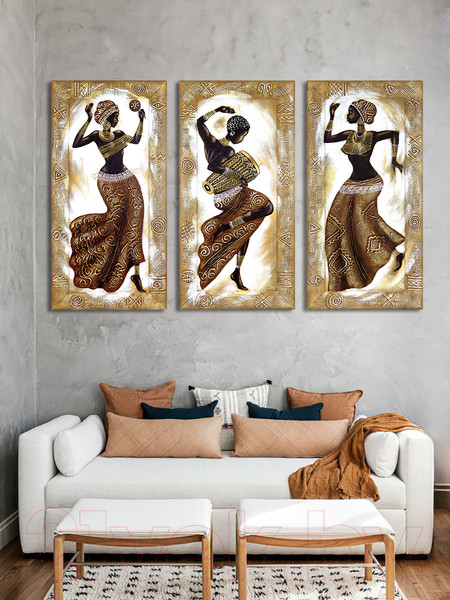 Изображение товара Картина Декарт Африка этно стиль 3 8Л3077 (авторская в раме)