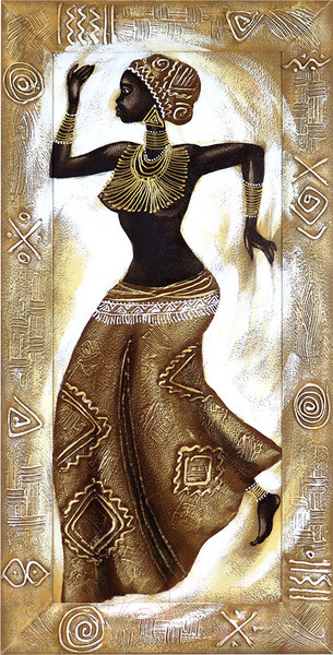 Изображение товара Картина Декарт Африка этно стиль 3 8Л3077 (авторская в раме)