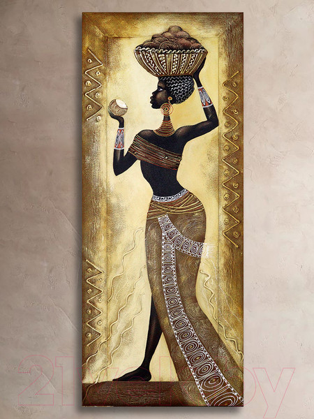 Изображение товара Картина Декарт Африка этно стиль 3 8Л3074 (авторская в раме)