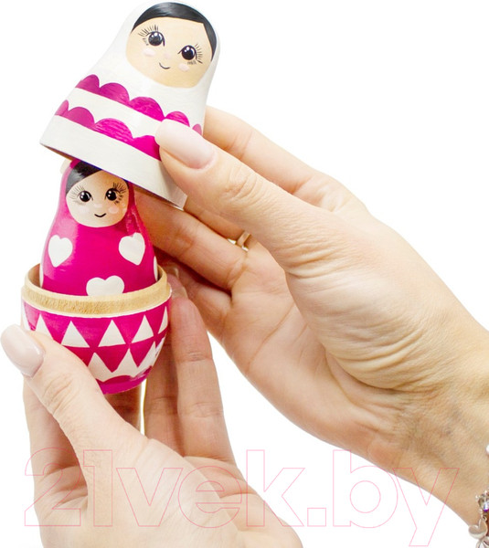 Изображение товара Матрешка сувенирная Брестская Фабрика Сувениров Набор матрешек / 5325 (розовый)
