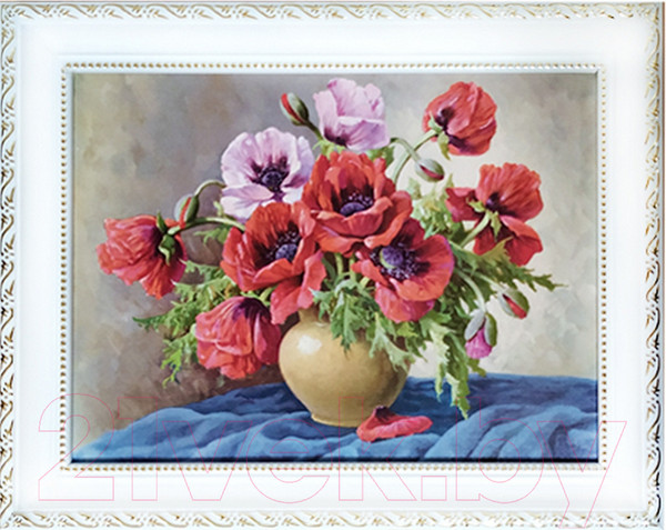 Изображение товара Картина Декарт Маки в вазоне 8Л3317 (в раме)