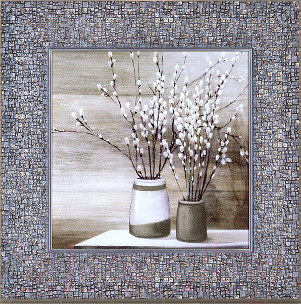 Изображение товара Картина Декарт Верба на столе в вазе 8Л2051 (в раме)