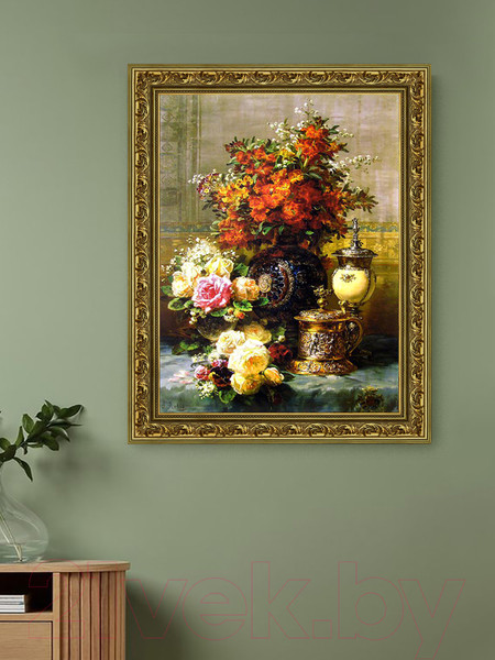 Изображение товара Картина Декарт Натюрморт пышный букет 8Л2449 (в раме)
