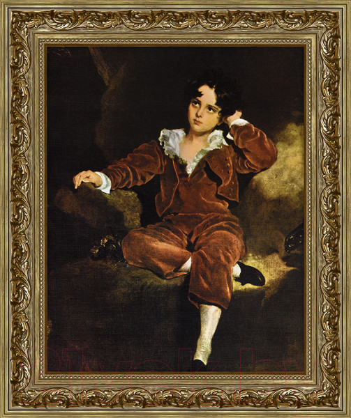 Изображение товара Картина Декарт Портрет мальчик в красном кафтане 8Л1631 (в раме)