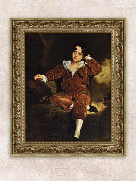 Изображение товара Картина Декарт Портрет мальчик в красном кафтане 8Л1631 (в раме)