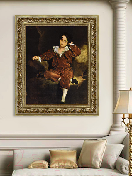 Изображение товара Картина Декарт Портрет мальчик в красном кафтане 8Л1631 (в раме)