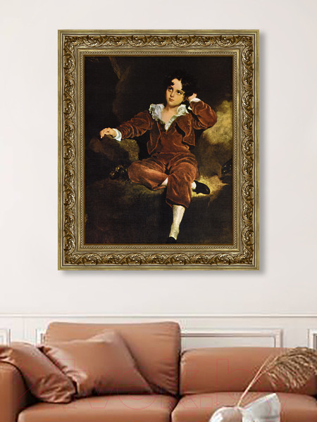 Изображение товара Картина Декарт Портрет мальчик в красном кафтане 8Л1631 (в раме)