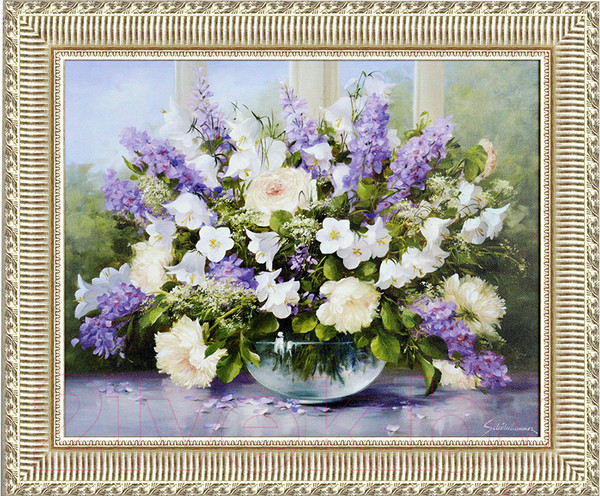 Изображение товара Картина Декарт Полевые цветы в вазе 8Л2450 (в раме)