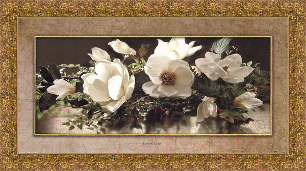 Изображение товара Картина Декарт Белые цветы с паспарту 8Л1457 (в раме)