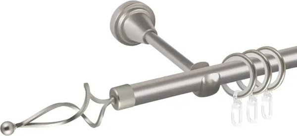 Изображение товара Карниз для штор АС ФОРОС Prime D16Г + наконечники Волна (1.6м, сатин)