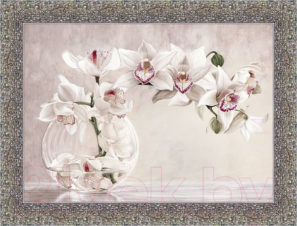 Изображение товара Картина Декарт Белая орхидея в вазе 8Л2002 (в раме)