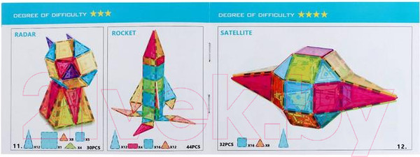 Изображение товара Конструктор магнитный Sima-Land Геометрические фигуры / 6997776