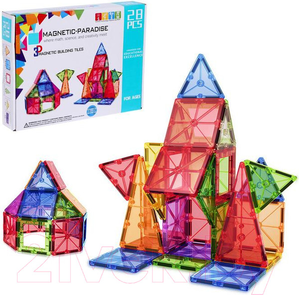 Изображение товара Конструктор магнитный Sima-Land Геометрические фигуры / 6997776