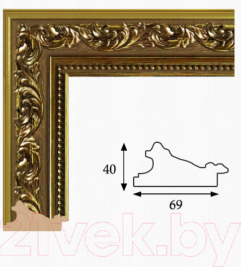 Изображение товара Картина Декарт Неизвестная Крамской 8Л2890 (в раме)