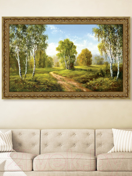 Изображение товара Картина Декарт Тропа в березовом лесу 8Л3315 (в раме)